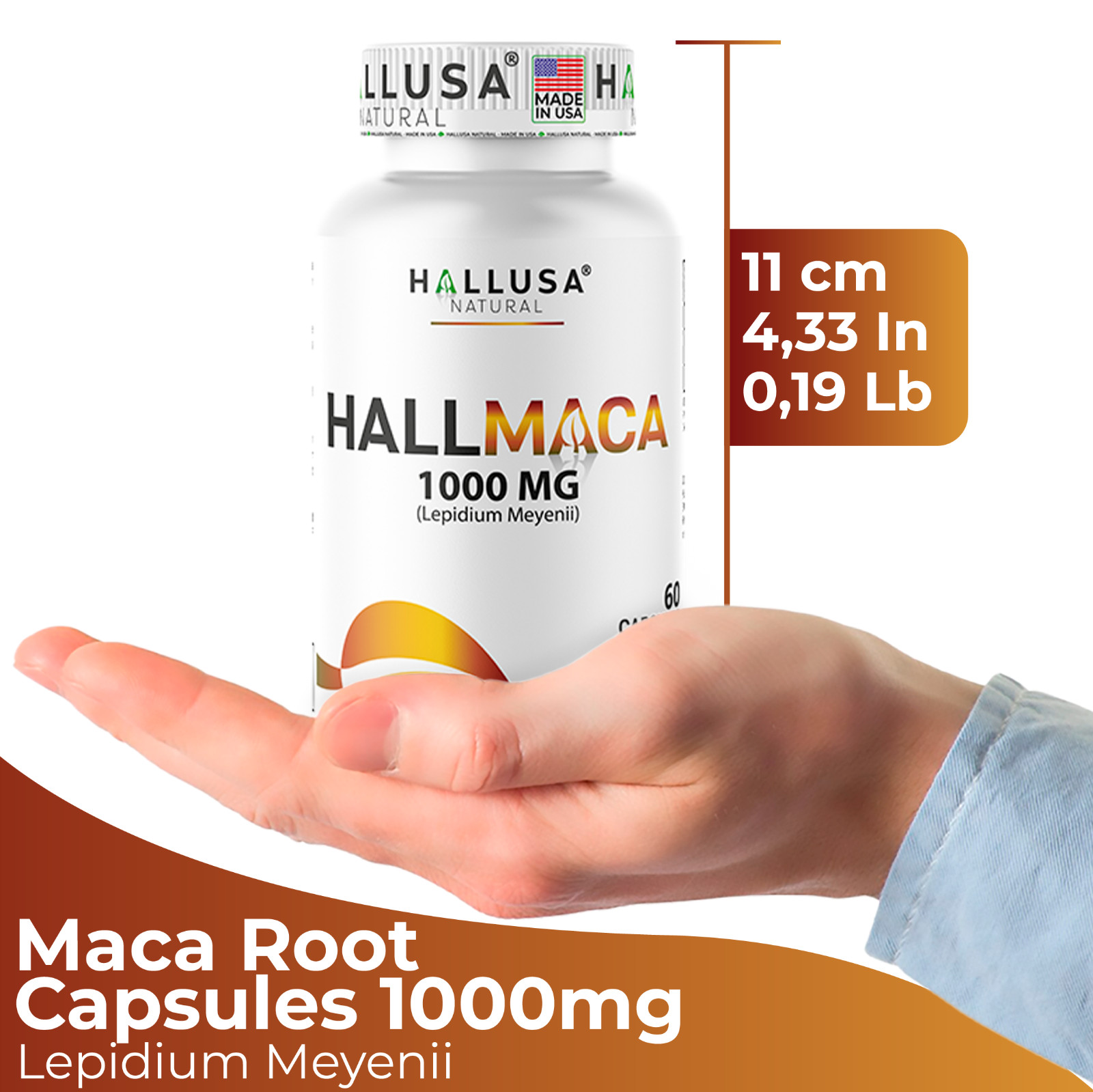 Maca Root for Men and Women – Superfood – Energyzer – Hormone Balance – 60 cap