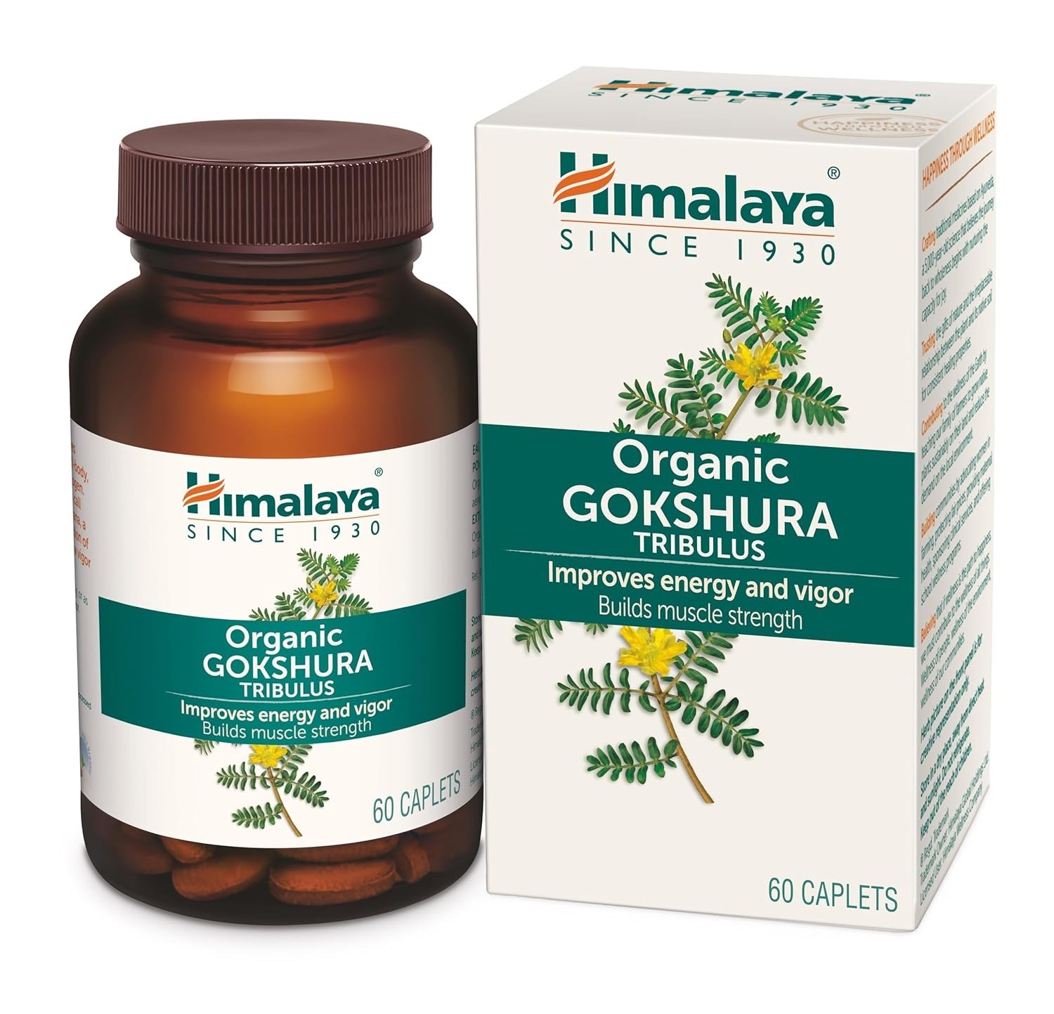 Himalaya Organic Ashwagandha & Gokshura 60 Caplets Each – For Daily Wellness