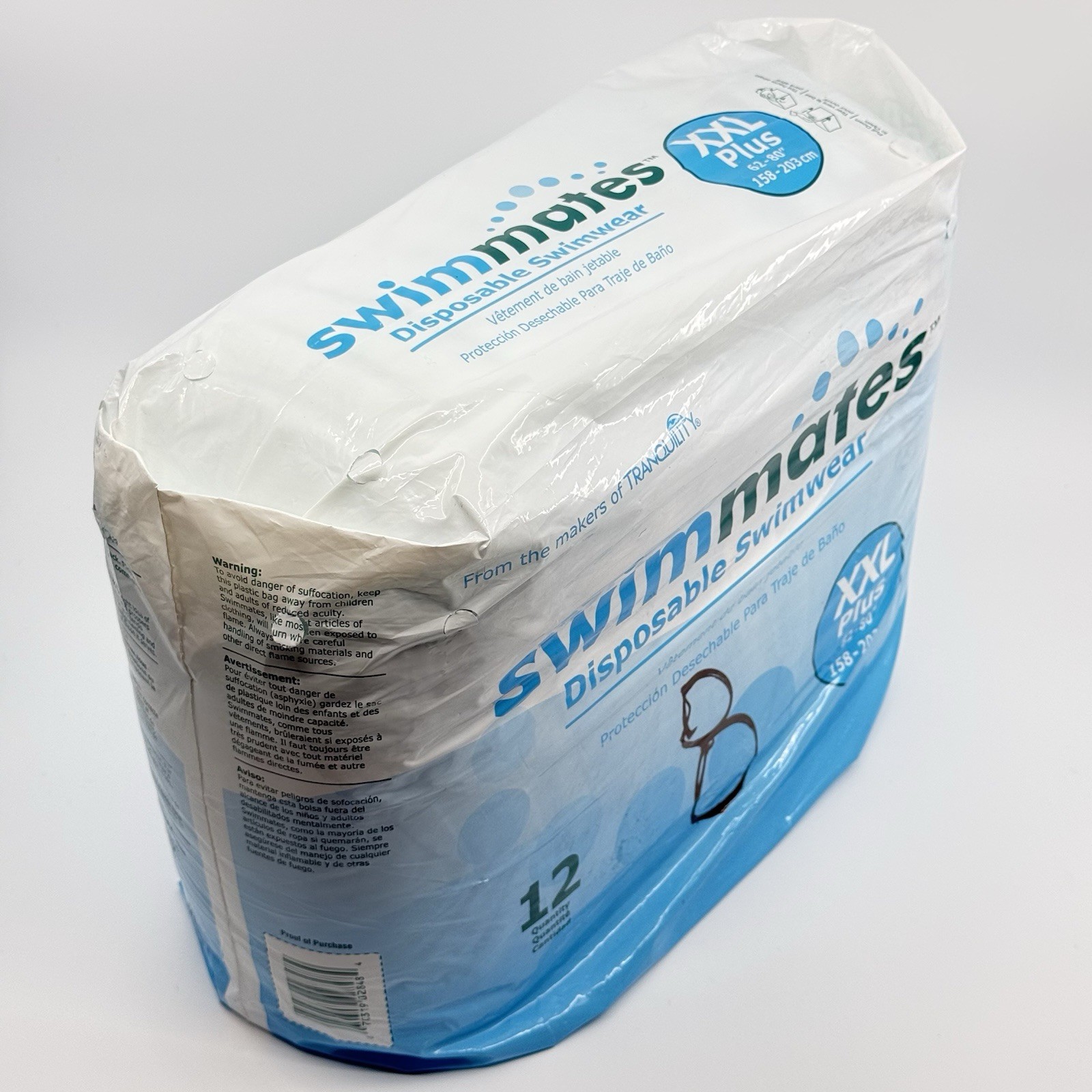 Swimmates Disposable Swimwear XXL Plus 12 Ct Adult Unisex Incontinence