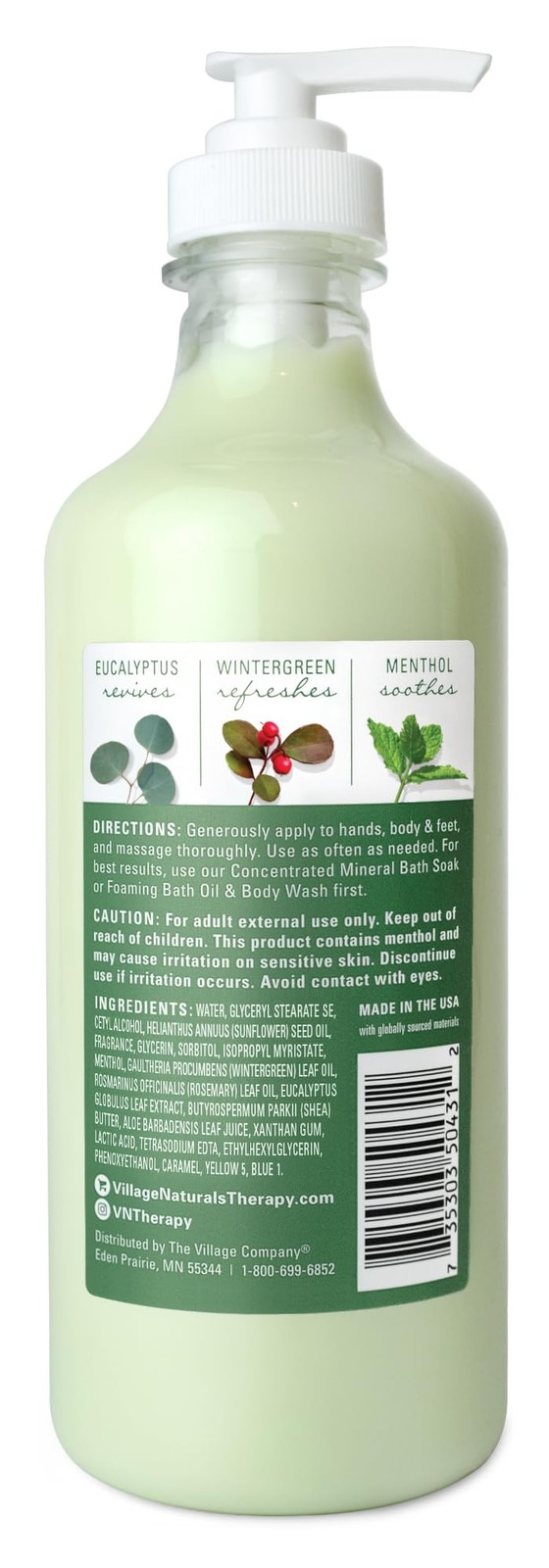 Village Naturals Therapy Muscle Shea Butter 1 Count (Pack of 3), Green