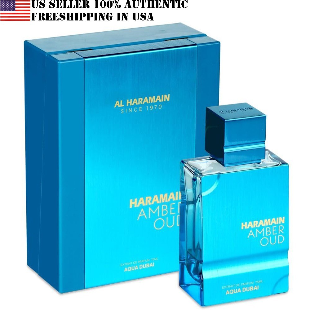 Al Haramain Amber Oud Aqua Dubai Extrait de Parfum Spray 2 oz / 60 ml New