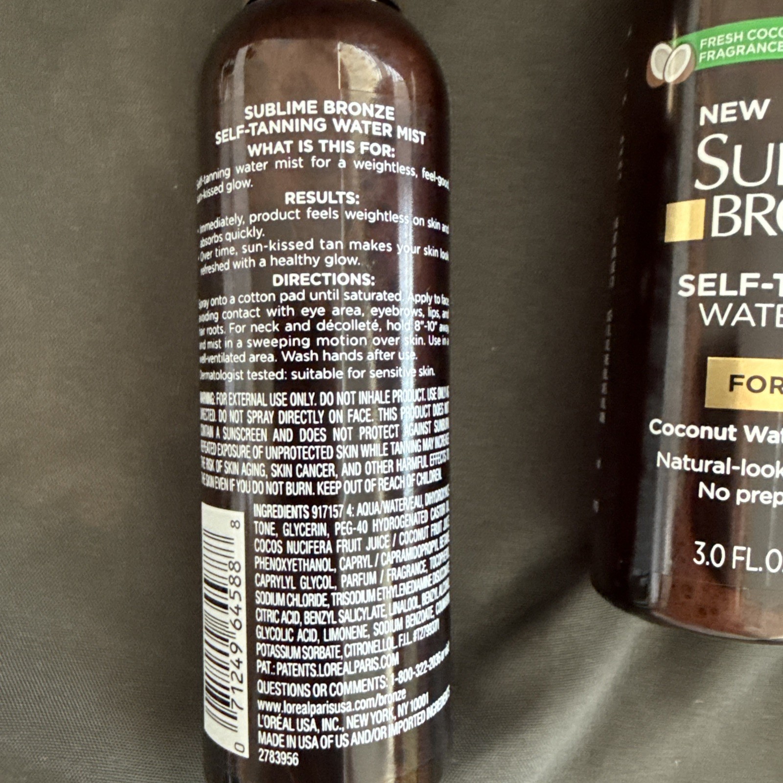 3-PK L’Oreal Paris Sublime Bronze Self Tanning Facial Mist, 3 FL OZ EACH