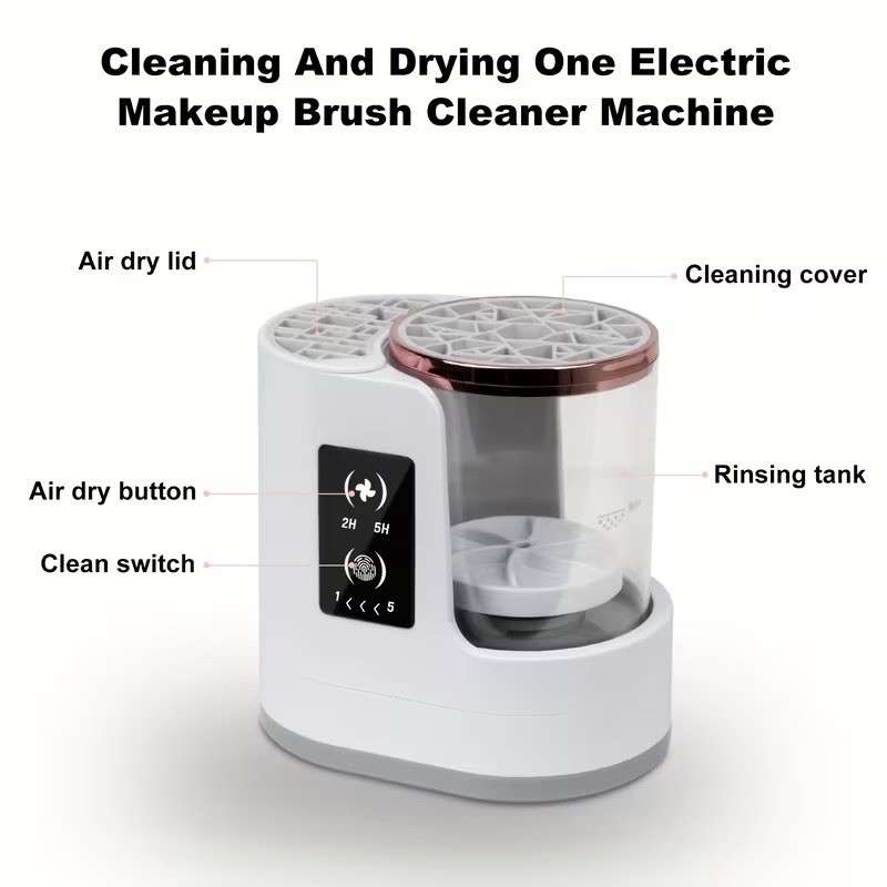 3 In 1 Electric Makeup Brush Cleaner Dryer USB Automatic Portable