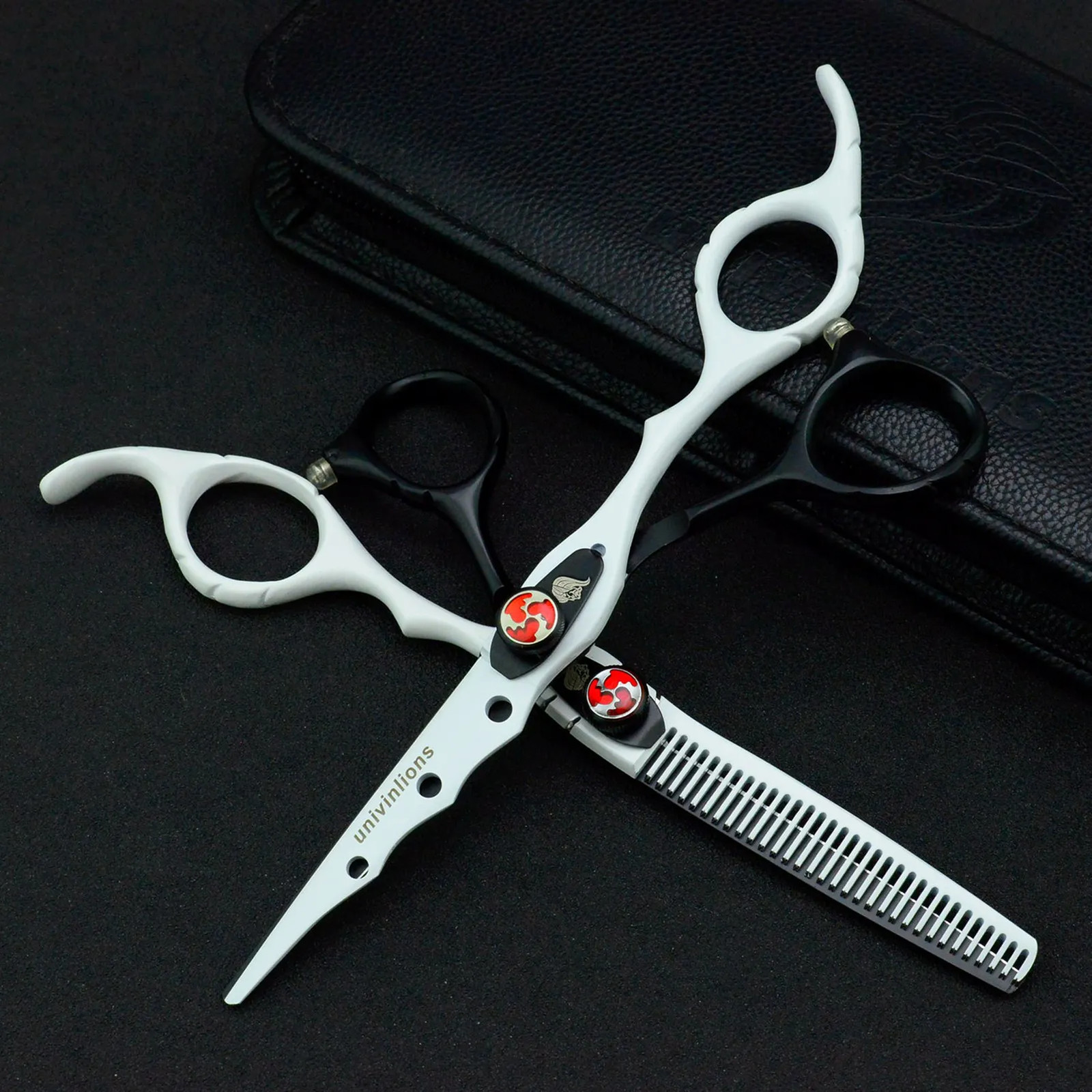 6″ 6cr13 Alloy Hairdressing Scissors Black Red Green Purple White Hair Cutting S