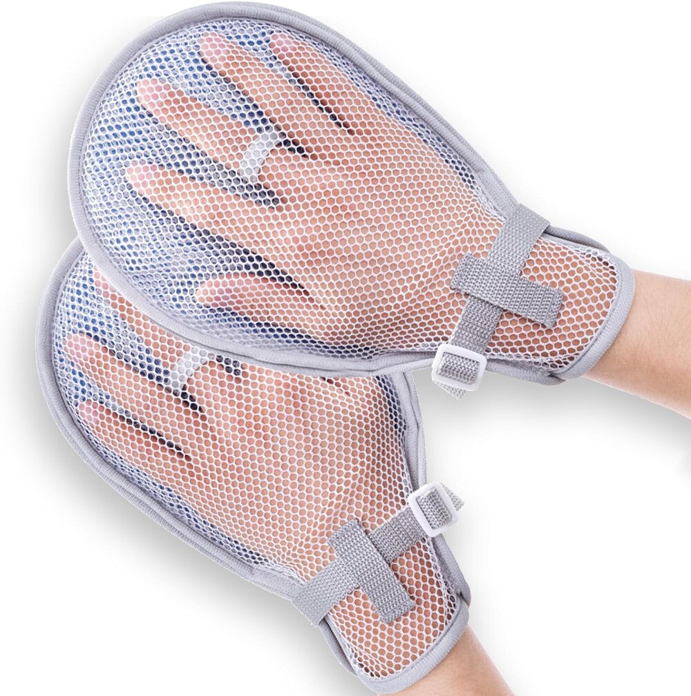 2 Pcs Restraint Gloves for Dementia Patients Elderly Care Autistic Child Safety