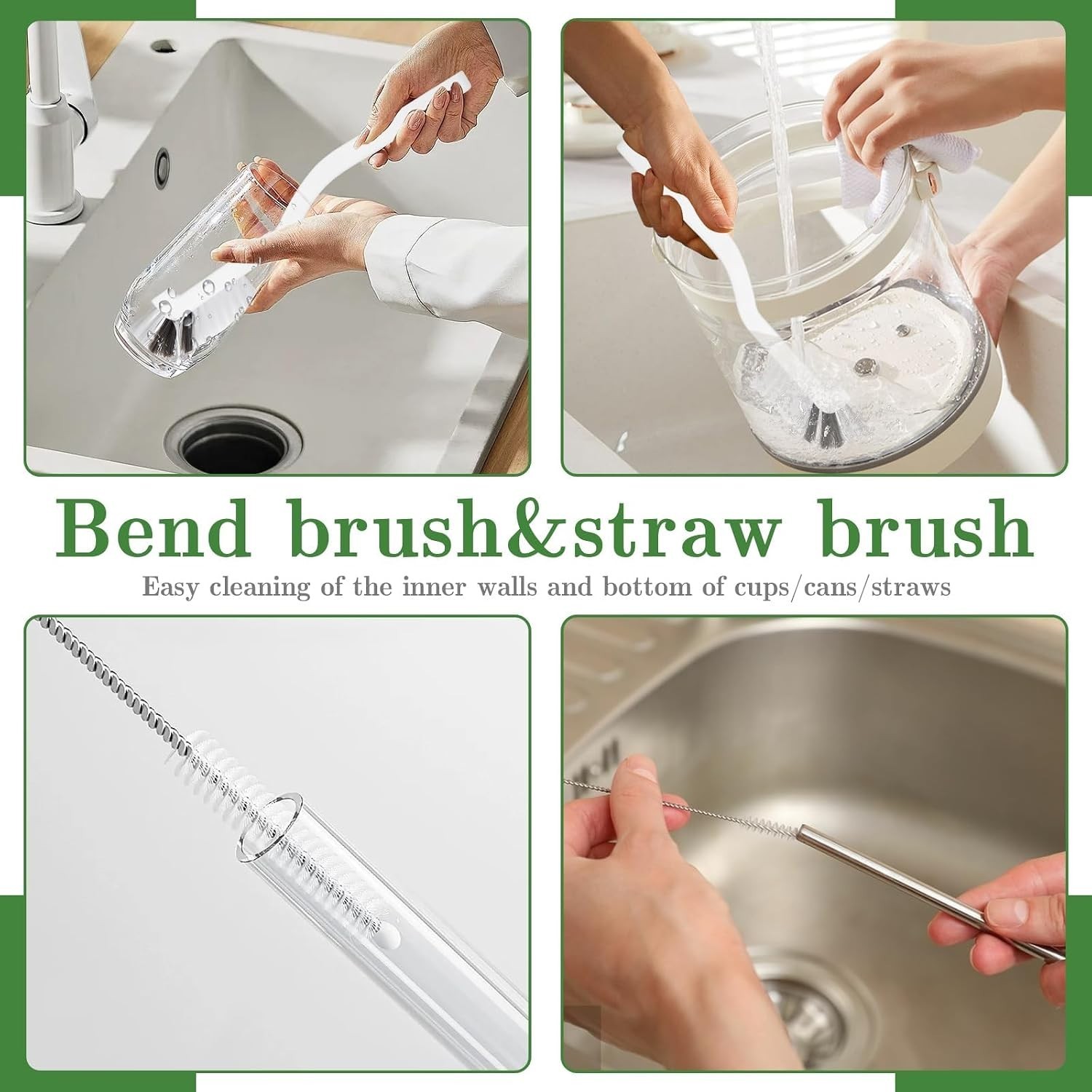 15-Piece Multifunctional Crevice Cleaning Brush Set for Home & Bathroom