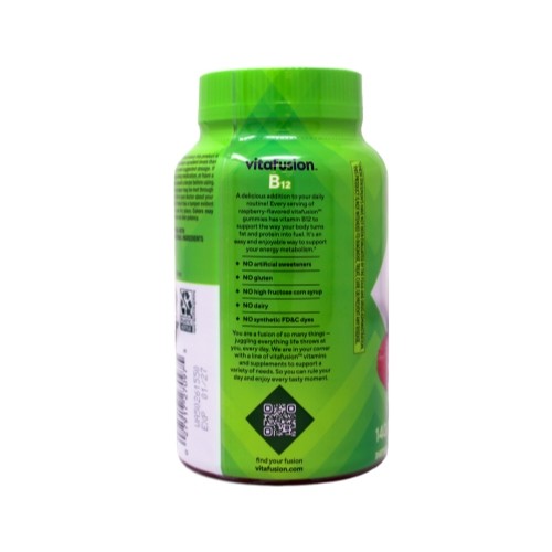 2 Pack Vitafusion B-12 1000 mcg Per Serving Gummy Vitamins Raspberry 140 Count