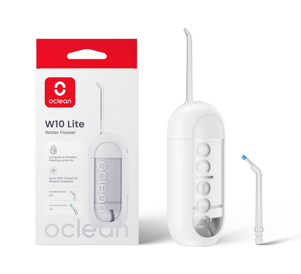 Oclean W10 Lite Cordless Water Flosser Oral Irrigator Teeth Cleaning White Unit