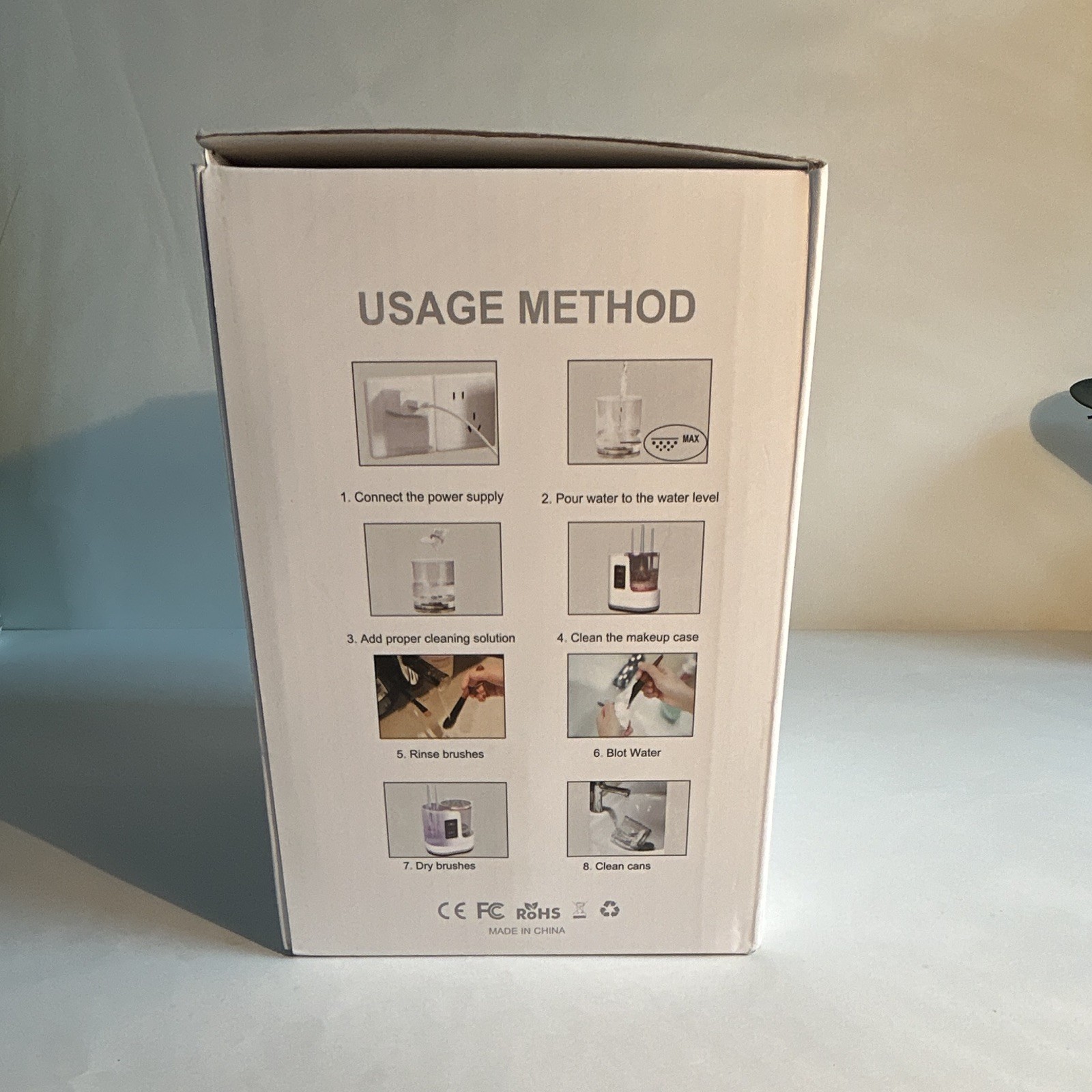 Electric Makeup Brush Cleaning Machine, White, Model/MPN HZ-006