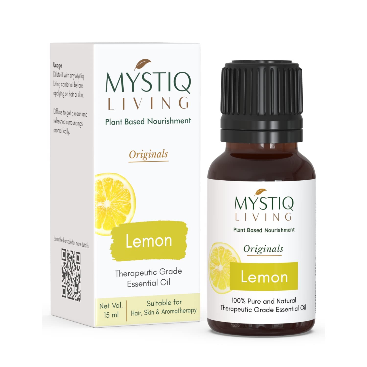 Mystiq Living Lemon Essential Oil 15ml