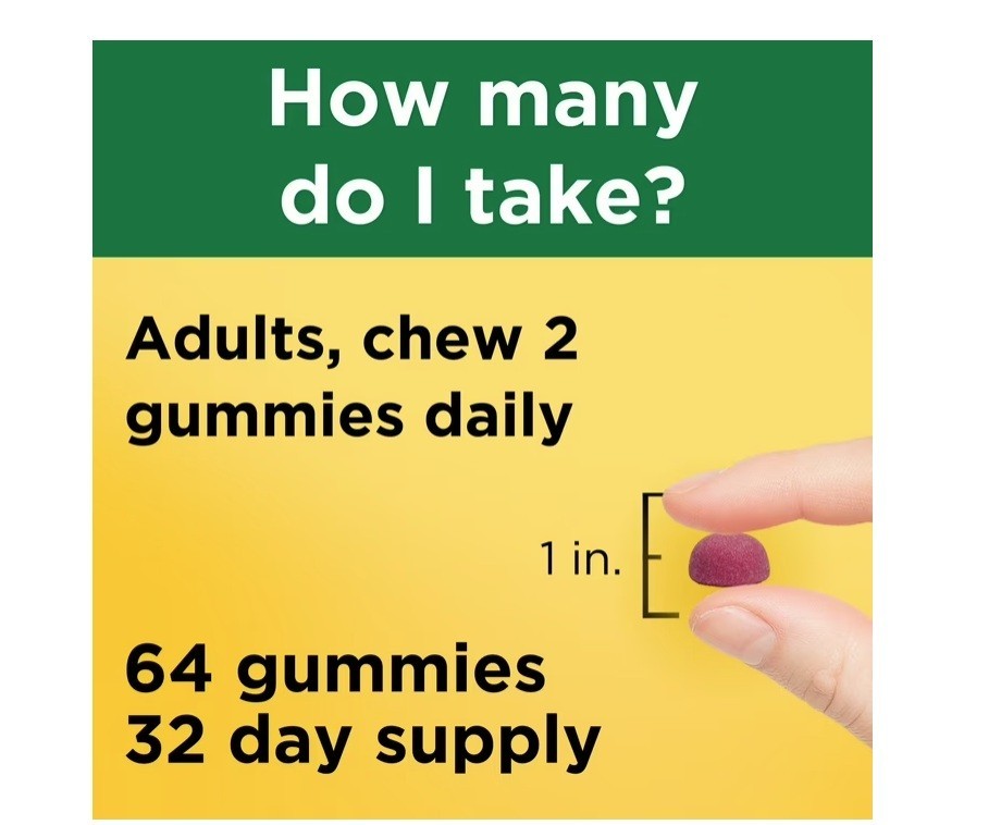 2 PACK High Absorption Magnesium Citrate 200 Mg per Serving Gummies, 64 Count