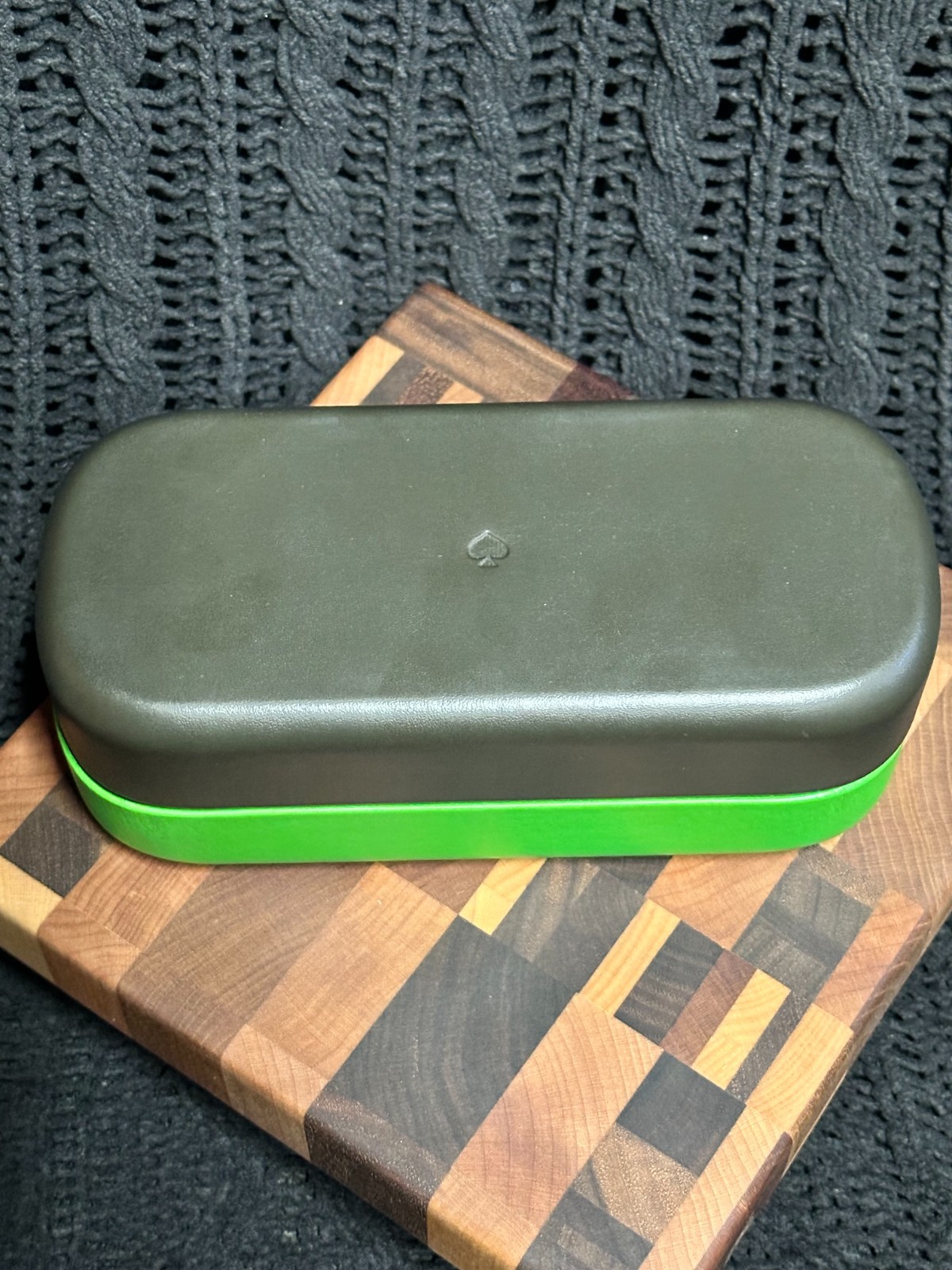 NEW Kate Spade Sunglasses / Eyeglasses Case – Green & Black – Case & Cloth NEW