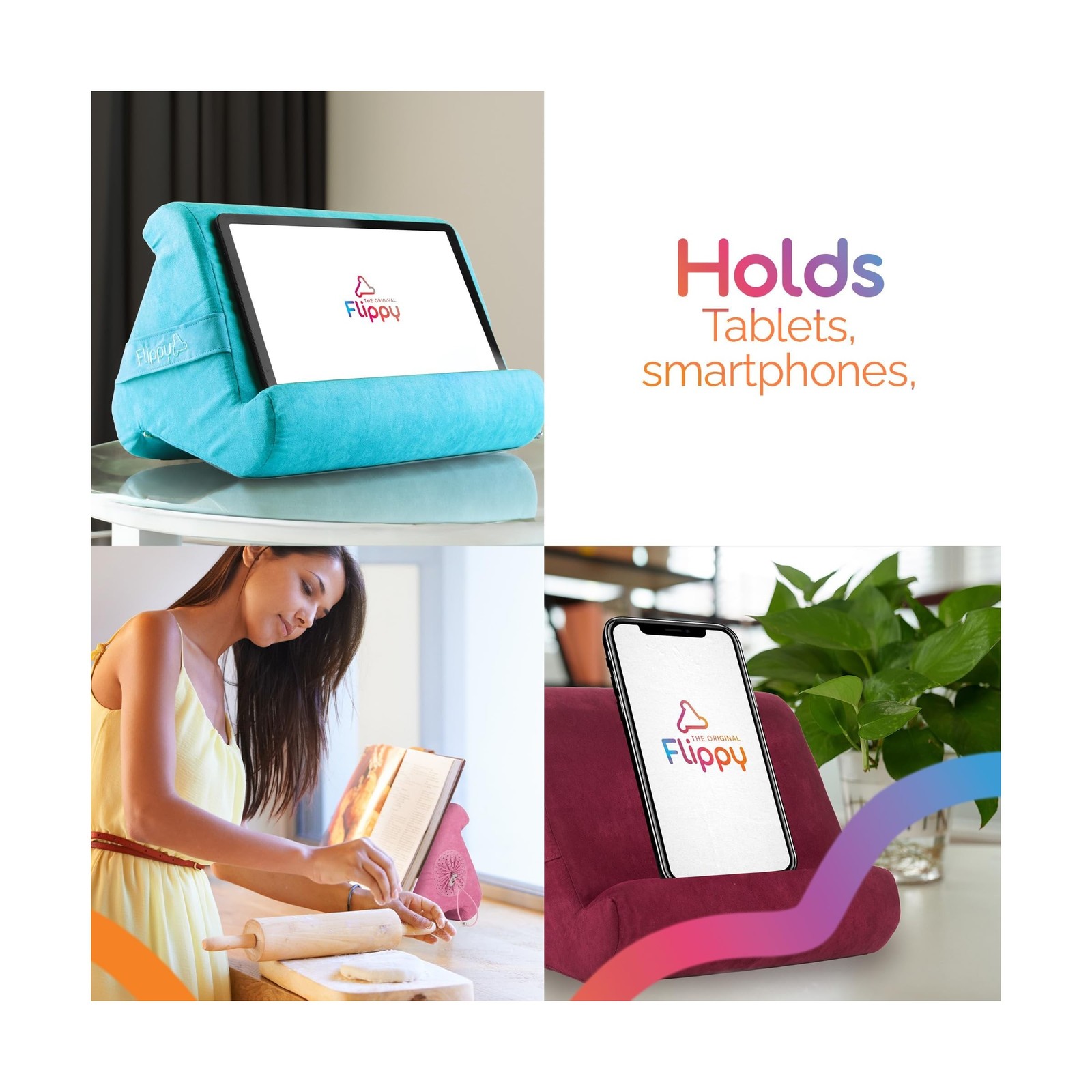 Flippy Original Tablet Pillow Stand & iPad Holder, Gift for Boo… FAST USA SHIP