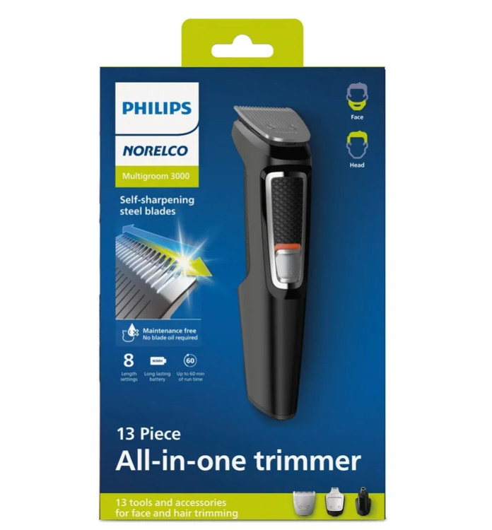 Philips Norelco Multi Groomer 3000 MG3740 13 Piece Trimmer