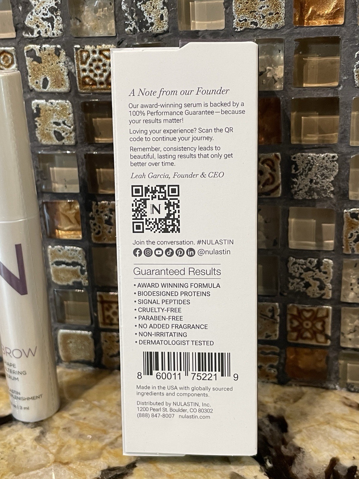 NULASTIN Brow Shape Altering Serum – Brand New in Box Retail $84