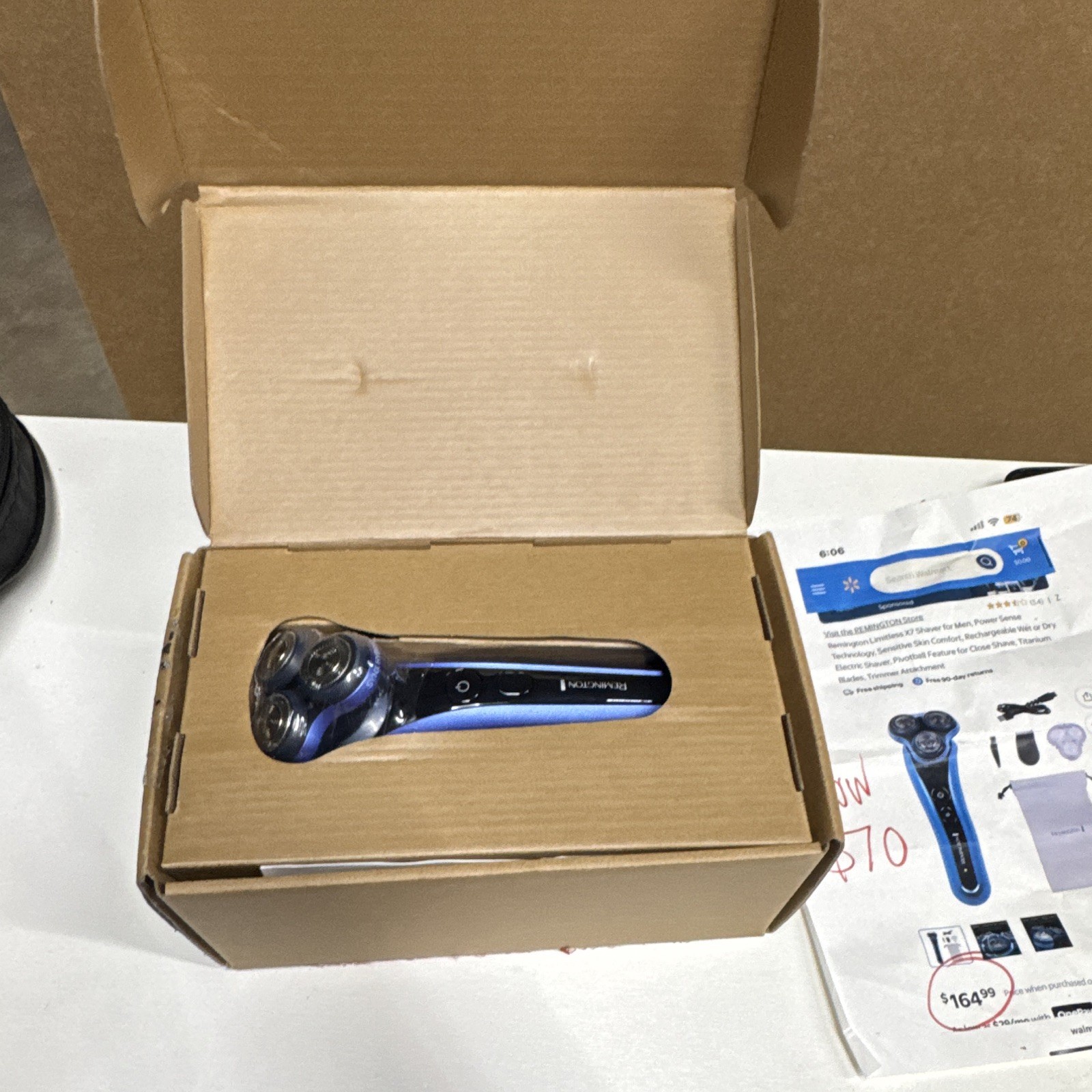 Remington SYNX HYBRID Men’s 3-Head Rotary Shaver Blue/Black USB Rechargeable