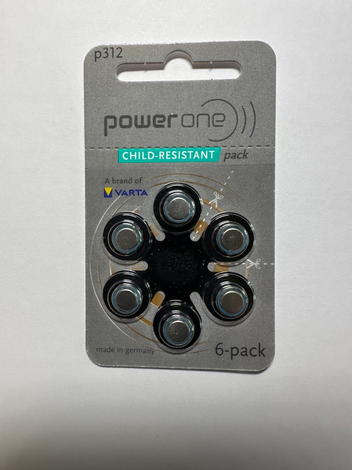Power One Size 312 Hearing Aid Battery – (2) BOXES of 60 EA. – 10 PACKS PER BOX