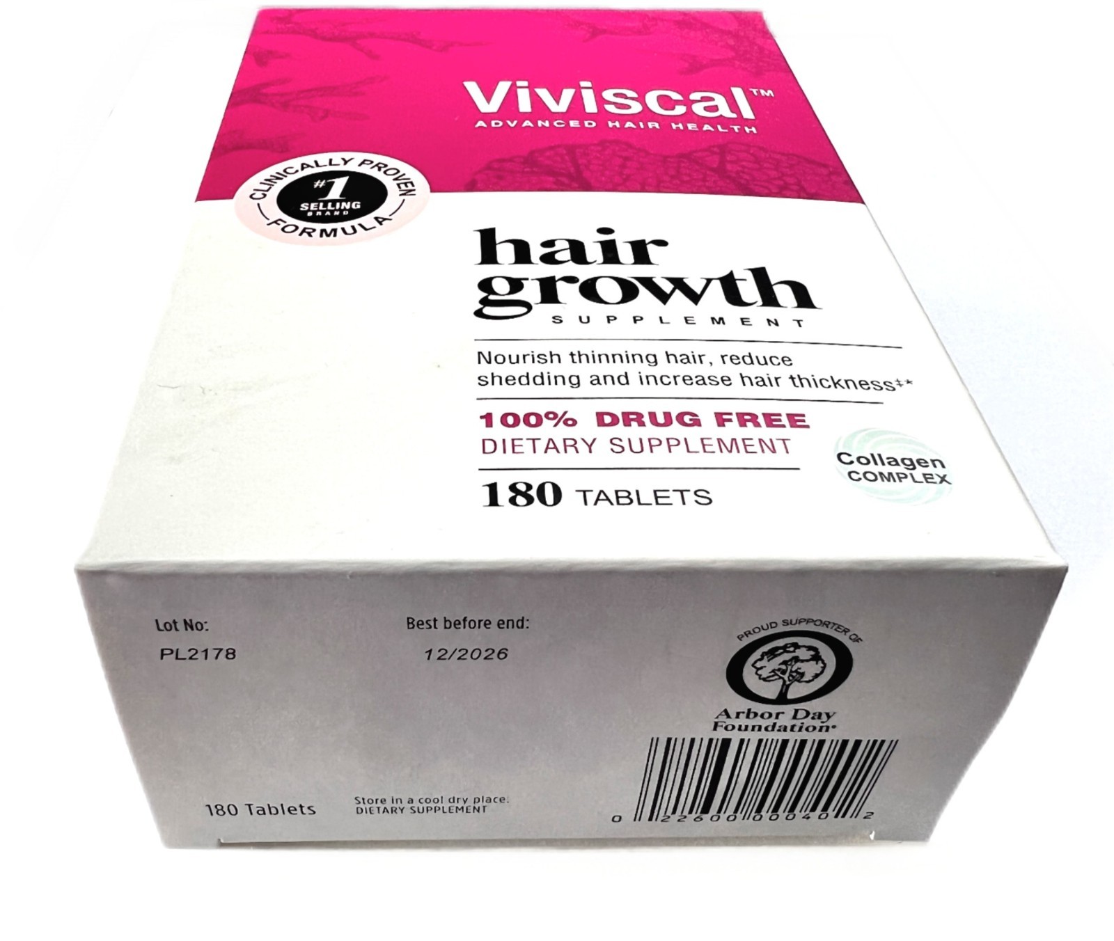 New VIVISCAL Hair Growth Supplement for Women 180 Tablets – 3 Month Supply