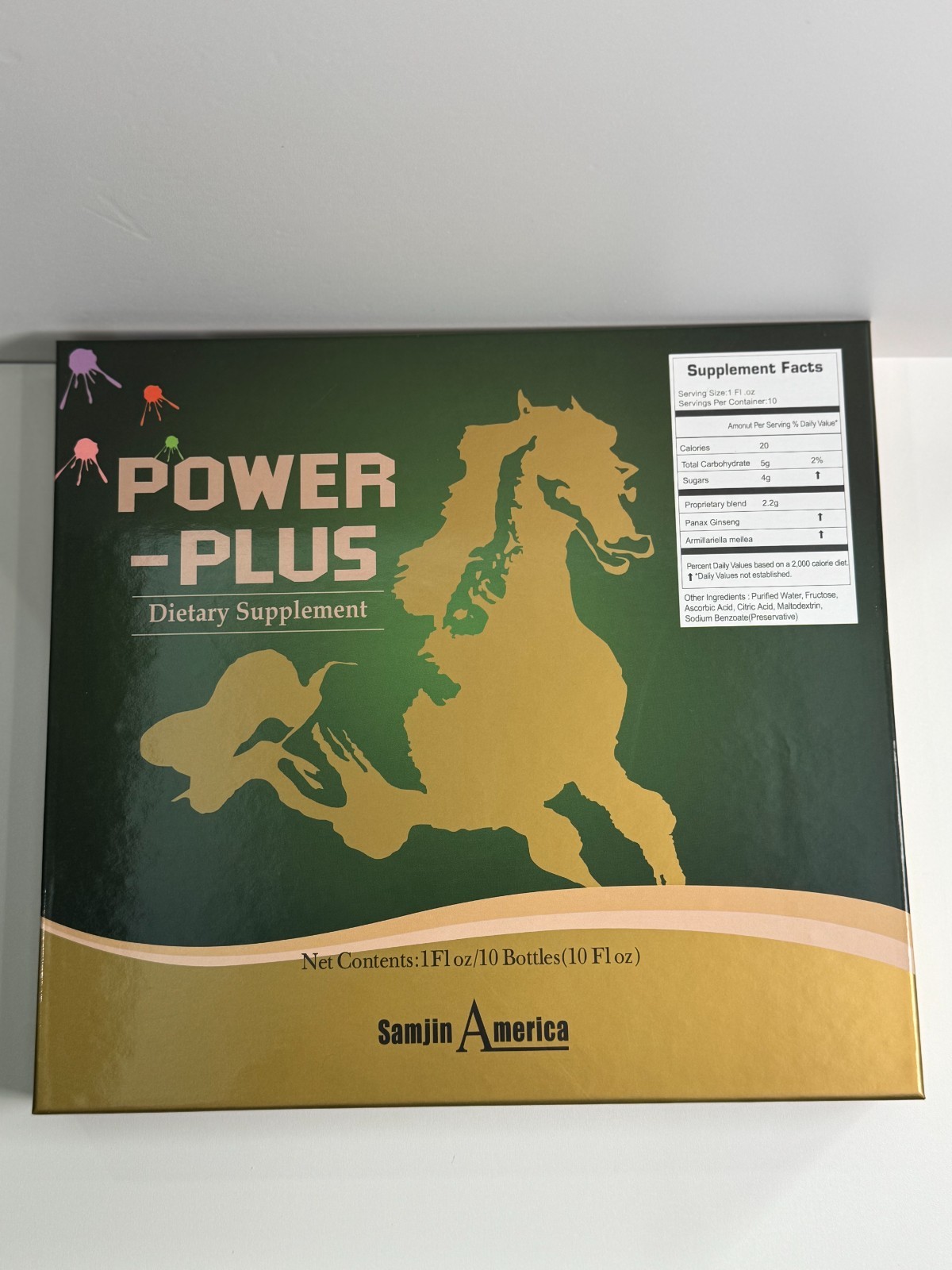 Power Plus Ginseng Energy Liquid Supplement 1oz x 10 Bottles