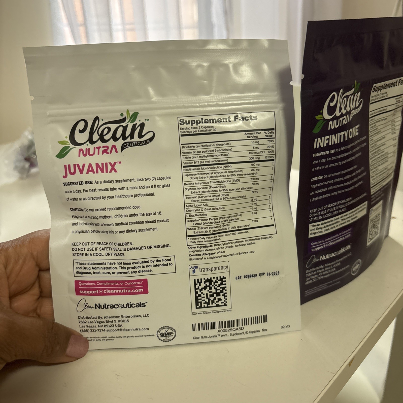 Clean Nutra Infinity One Urolithin-A Resveratrol NAD+ Longevity Matrix 60 Caps