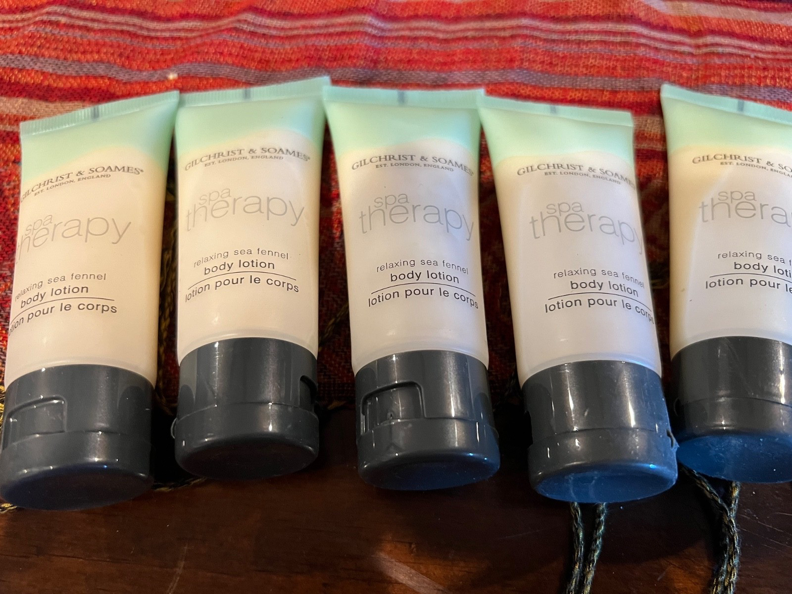 5 Pack Gilchrist & Soames Spa Therapy Relaxing Sea Fennel Lotion 1.35oz Travel