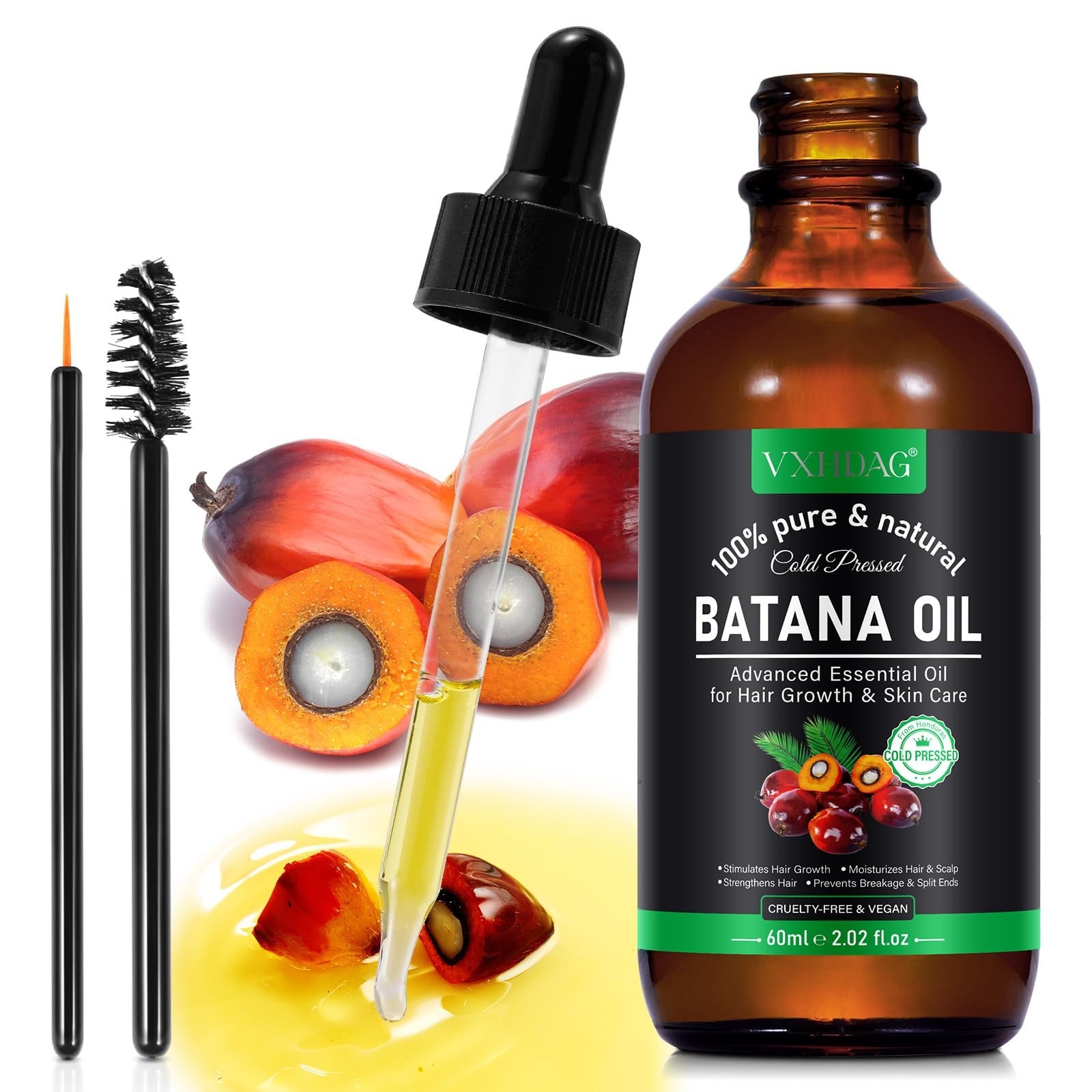 Batana Oil – 100% Pure & Natural from Honduras for Hair Growth, 2.02 fl oz …