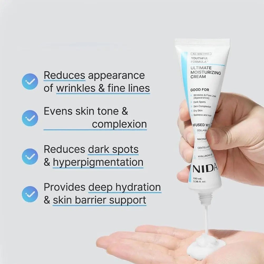 NEW Moisturizing Cream Nida Youthful Formula Ultimate, Nida Crema Coreana US🔥