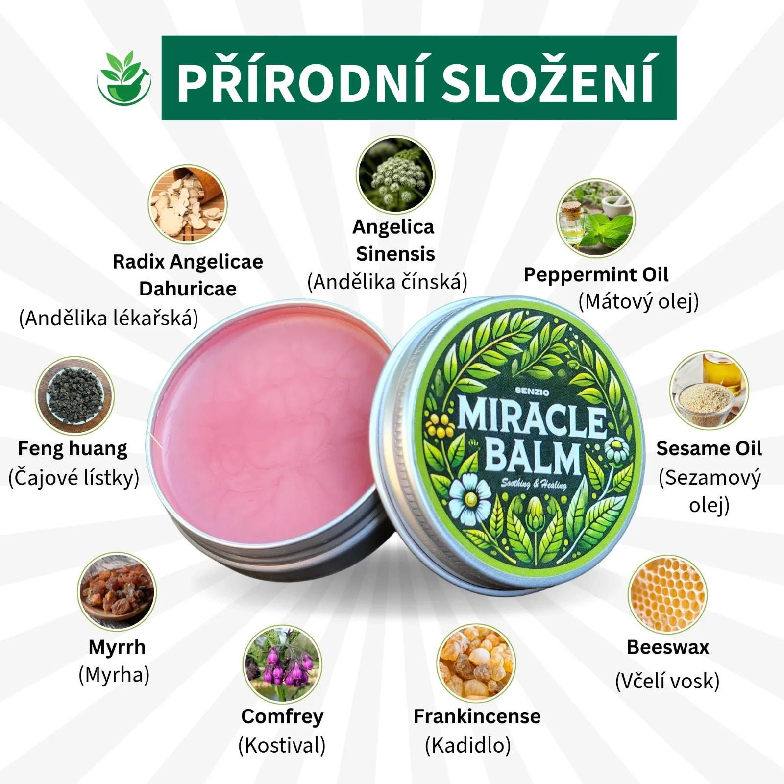 1-5Pack Senzio Miracle Balm Soothing Muscle Cream for Back Hands Feet & Body US