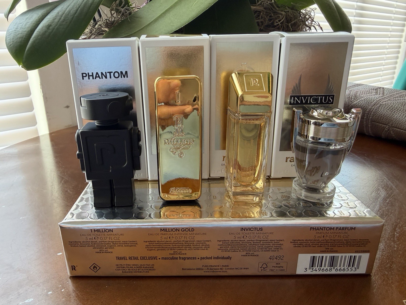 rabanne 1 Million Phantom Invictus Million Gold Spray Gift Set 5 mL Travel