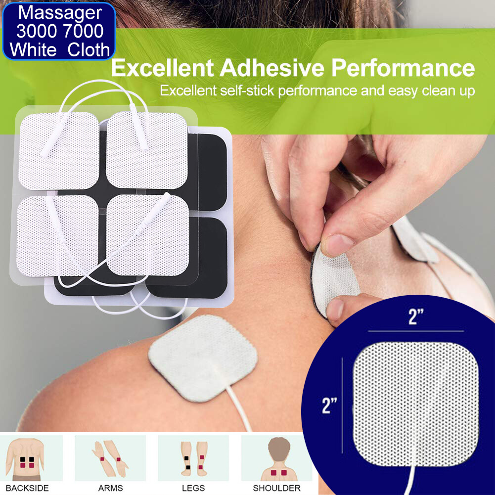 40 TENS Electrode Pads EMS Replacement Unit 7000 3000 2×2 Muscle Stimulator BULK