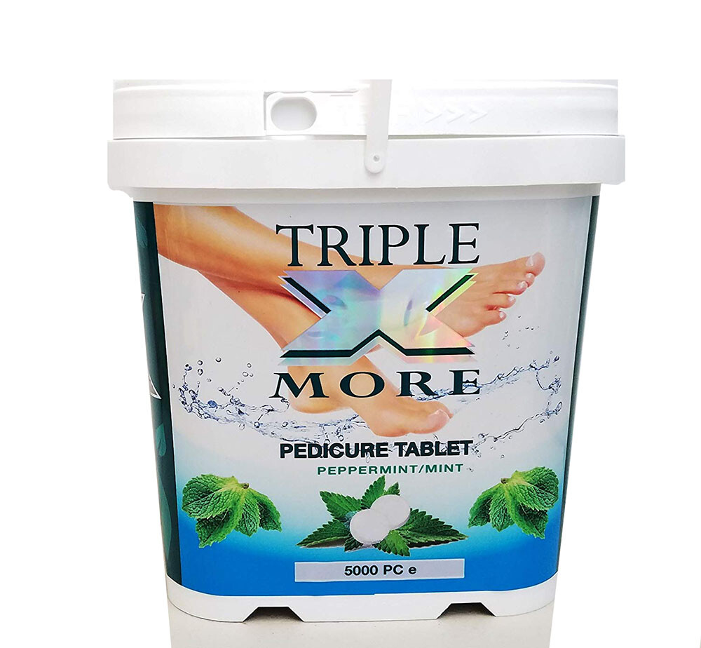 Triple XXX MORE Pedicure Solution Tablets Mint – 5000ct