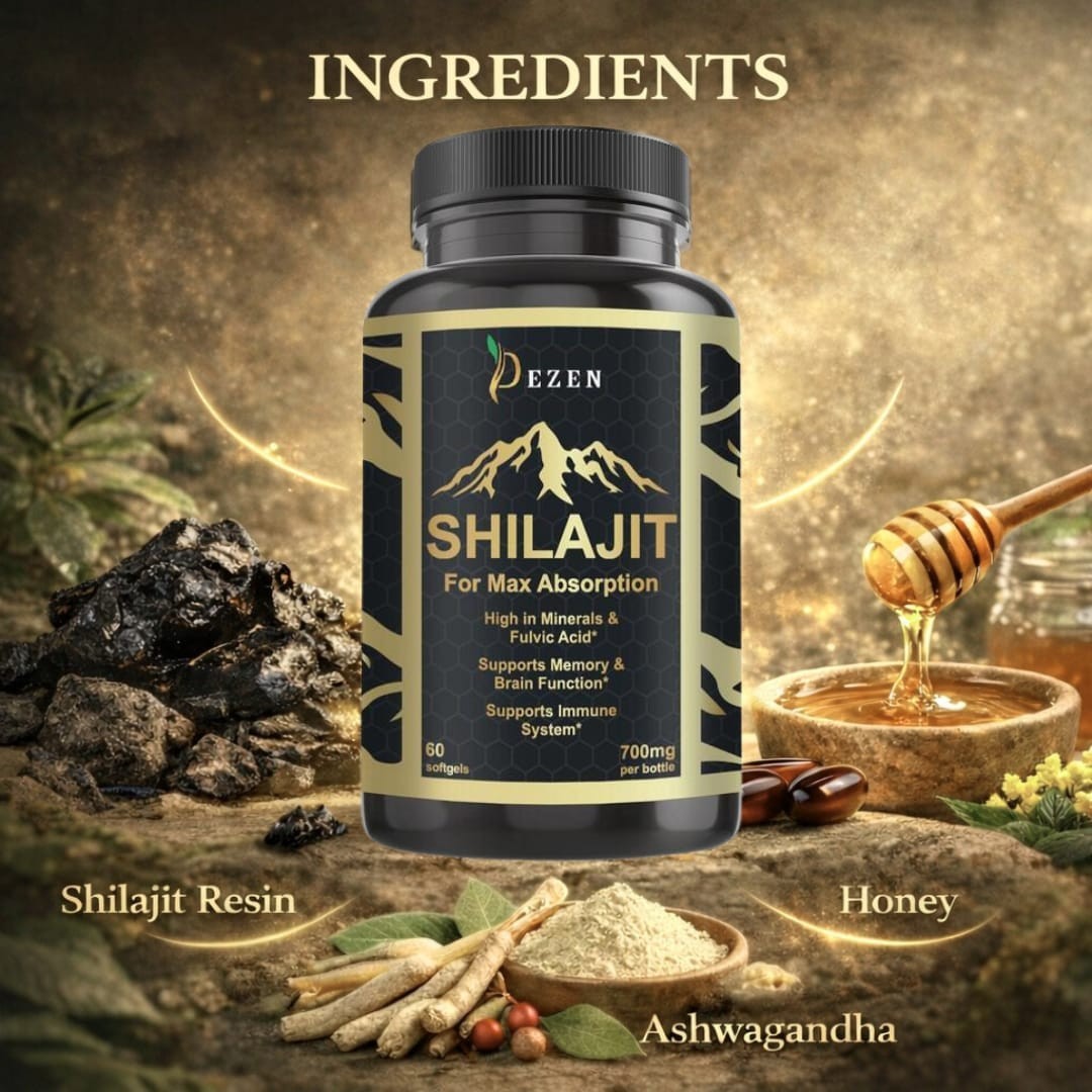 DEZEN Pure Himalayan Shilajit Softgel 60 Count Each Bottle