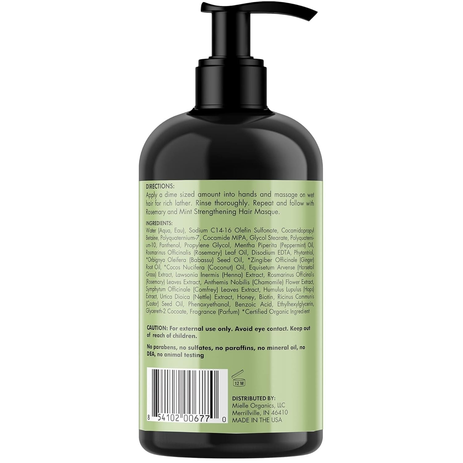 Biotin-Infused Rosemary Mint Shampoo – Strengthens & Hydrates All Hair Types