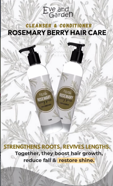 Rosemary Berry Fresh Shampoo & Conditioner Set | Nourishing Hair Care Duo 250ml