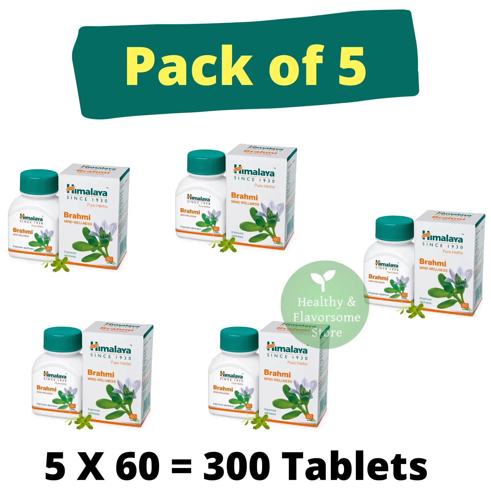 5 X Himalaya Brahmi Tablets Very Fast Free Shipping 100% money Back ! Exp 2026