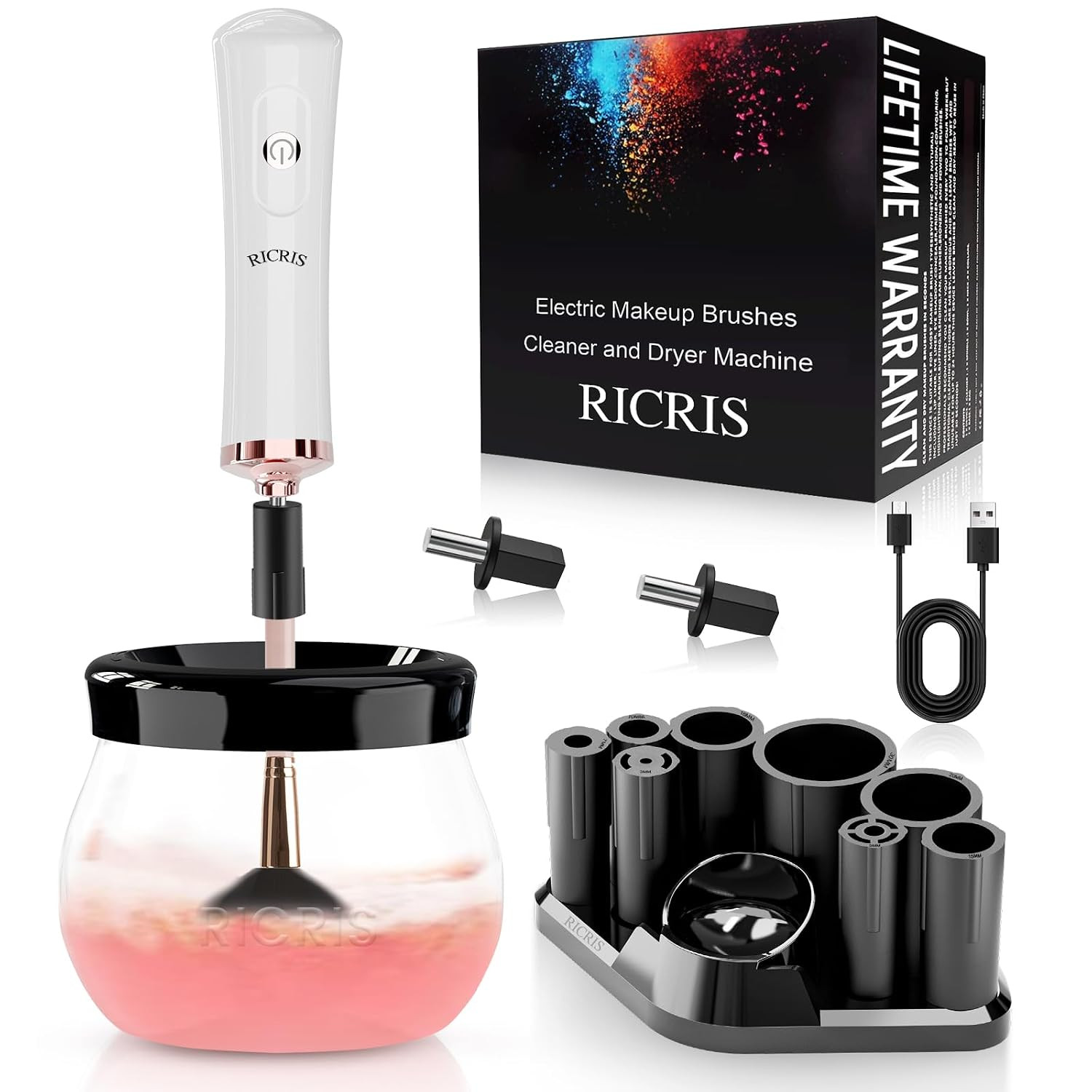 Electric Makeup Brush Cleaner and Dryer Machine – Super Fast Clean and Dry Make