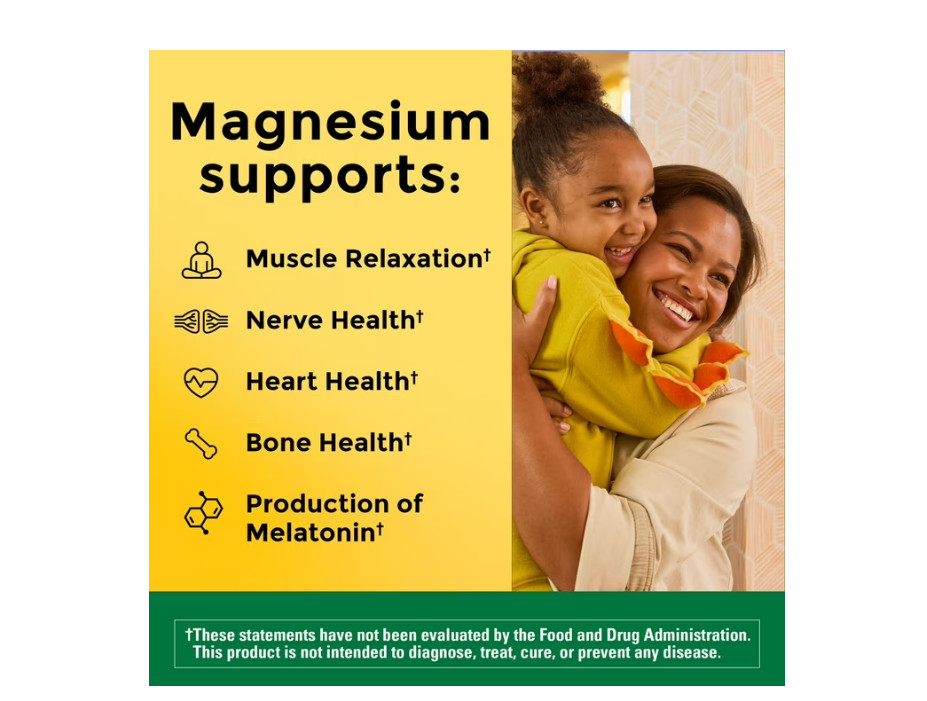 2 PACK High Absorption Magnesium Citrate 200 Mg per Serving Gummies, 64 Count