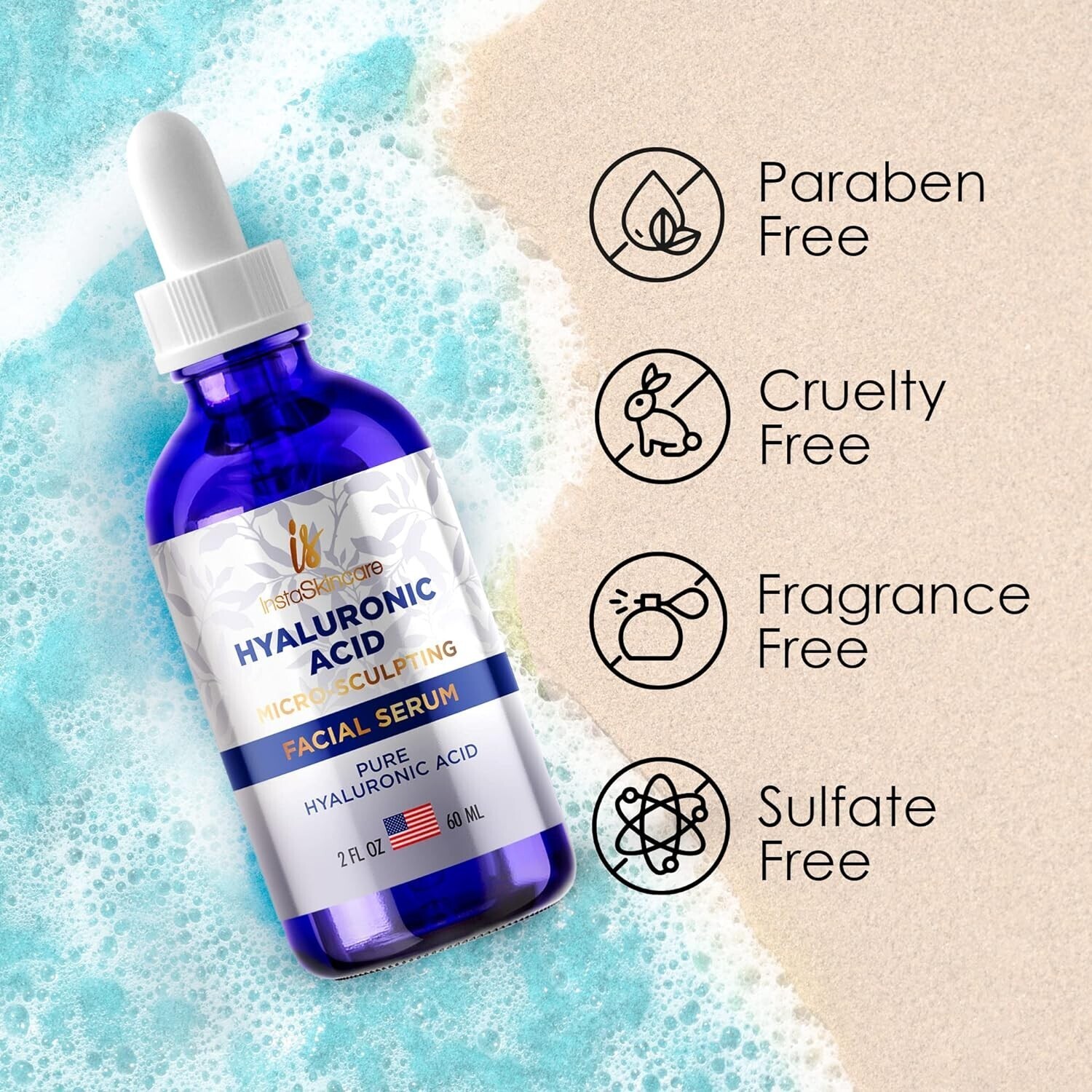 Hyaluronic Acid Serum for Face (2 Oz) – Serum for Skin and Lips Hydrating