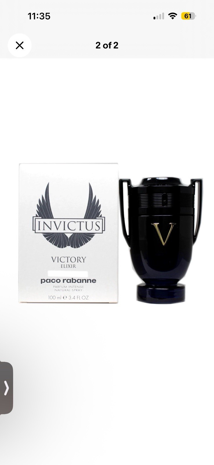 Paco Rabanne Men’s Invictus Victory Elixir EDP Spray 3.4 oz New