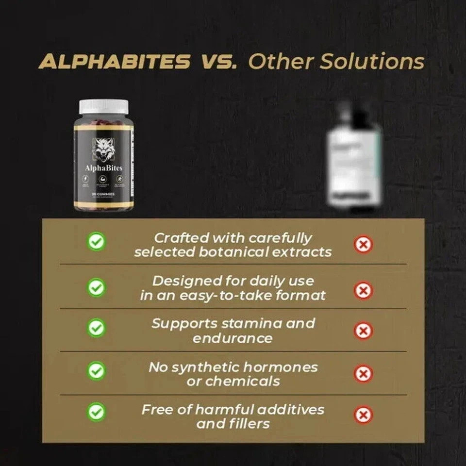 NEW Alpha Bites Gummies AlphaBites Max Performance Gummy (1 Month Supply)