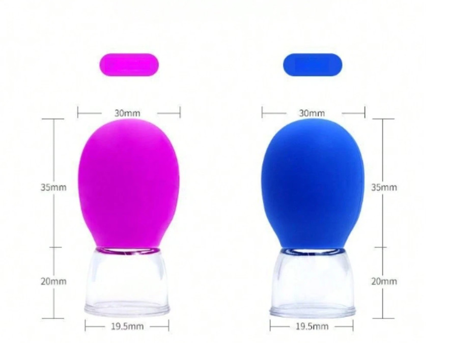 Face Silicone Cupping Therapy Set – 8pc Professional Vacuum Suction Massage Cups