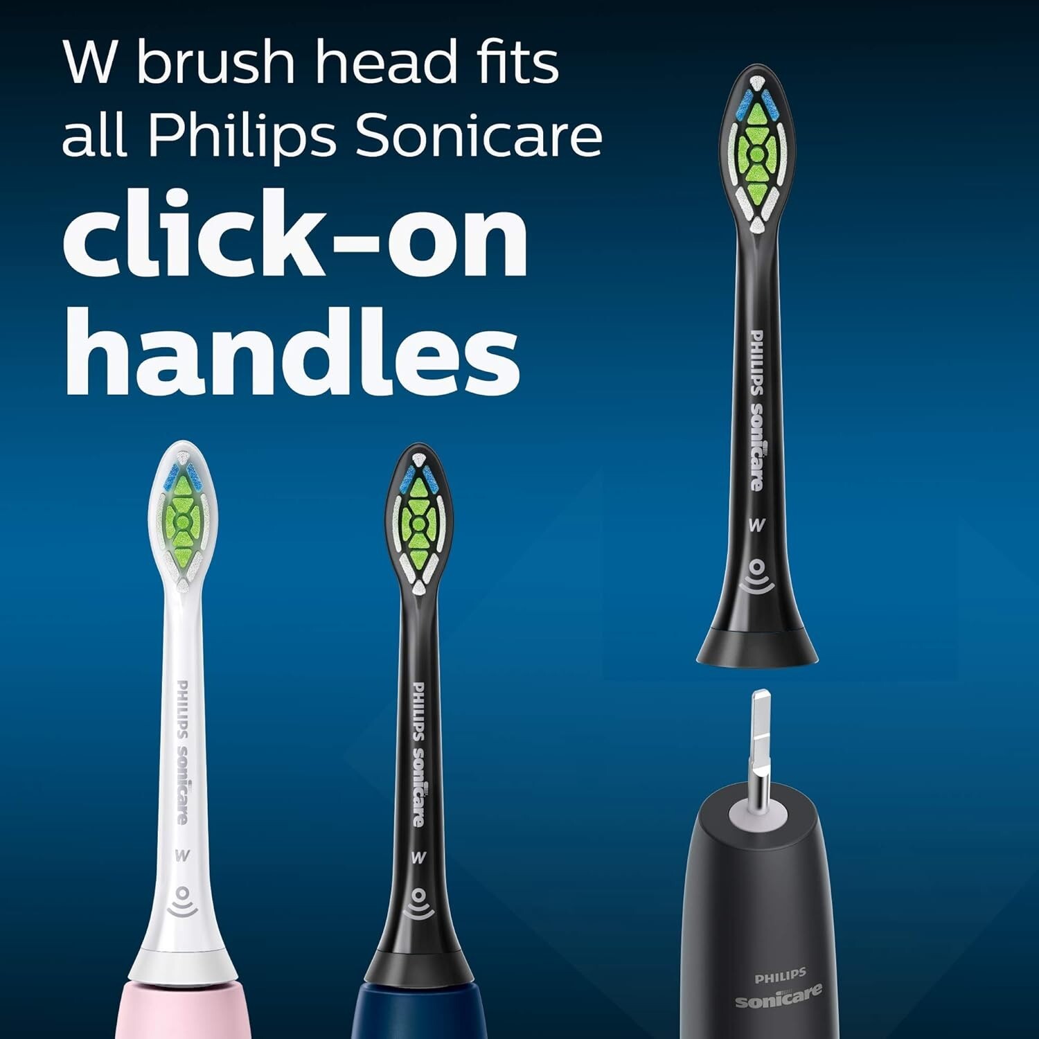 8x Packs Black W2 for Philips Sonicare DiamondClean Toothbrush Heads