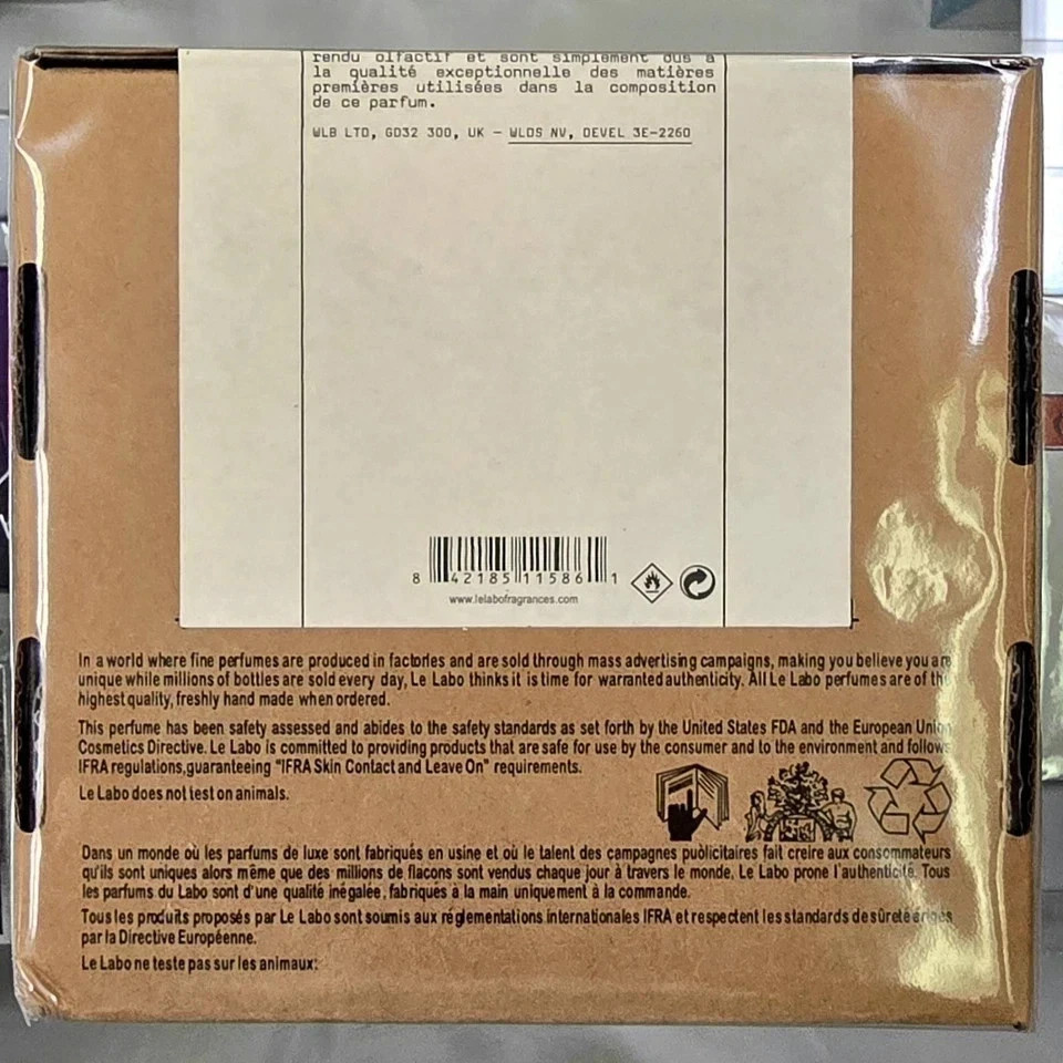 Le Labo Santal 33 3.4 Oz / 100 ML Unisex Eau de Parfum spray New In Box K kribac