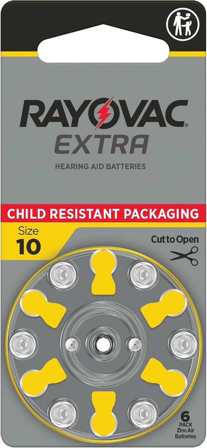 60 RAYOVAC EXTRA Advance Hearing AID Batteries SIZE 10 10 Packs of 6 Batteries