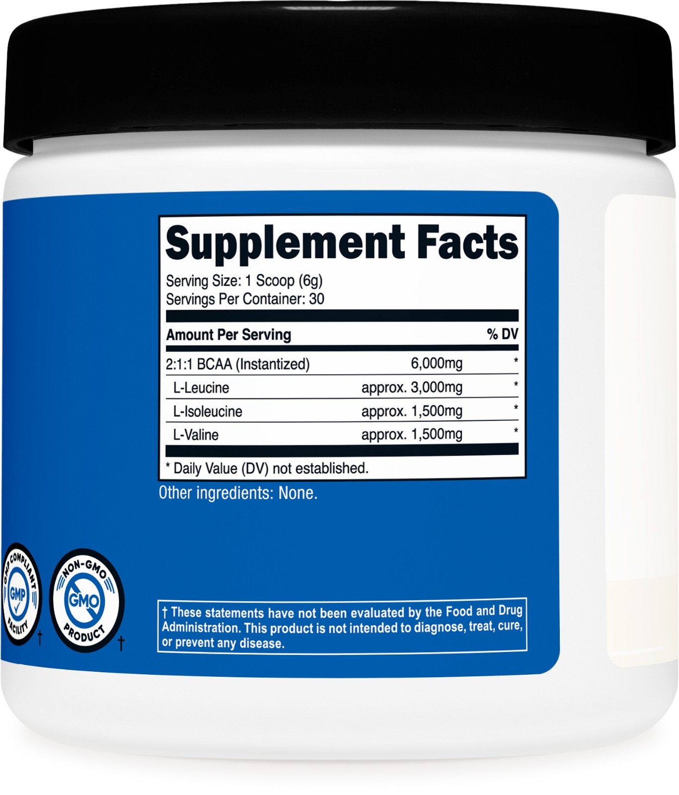 Nutricost BCAA Powder (Unflavored) 30 Servings- 6000mg Per Serving, High Quality