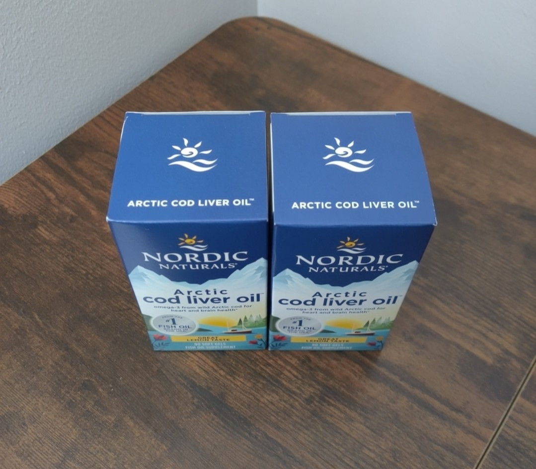 Nordic Naturals Arctic Cod Liver Oil Softgels Lemon 2×90 (180 Ct) Expire 07/27
