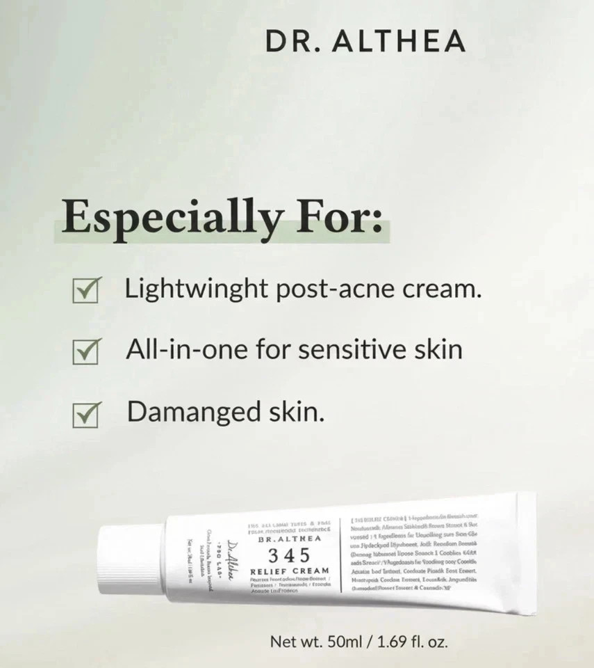 Dr. Althea 345 Relief Daily Face Moisturizer Cream 50ml 1.69 fl oz