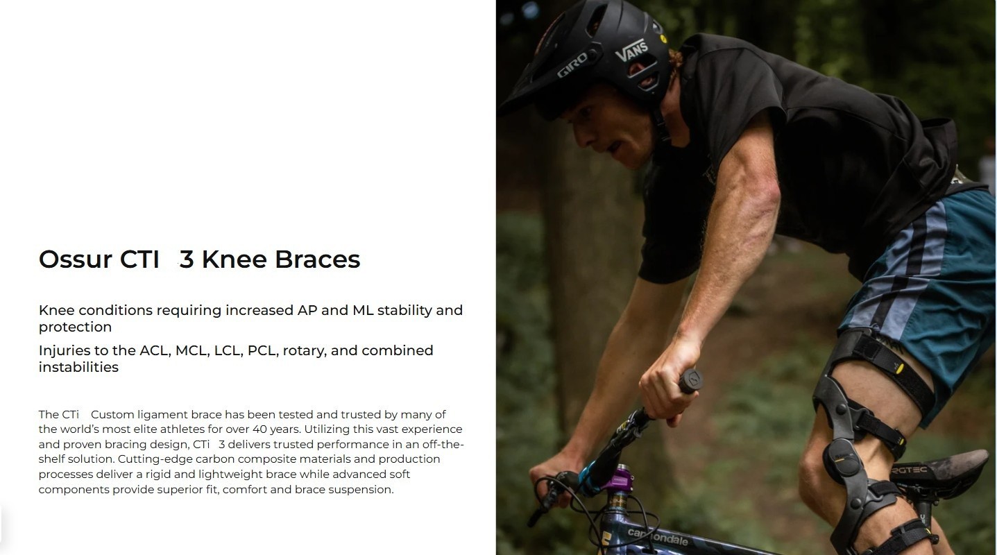 Ossur CTI3 Knee Brace for ACL, MCL, LCL, PCL or Instabilities – 33% OFF MSRP