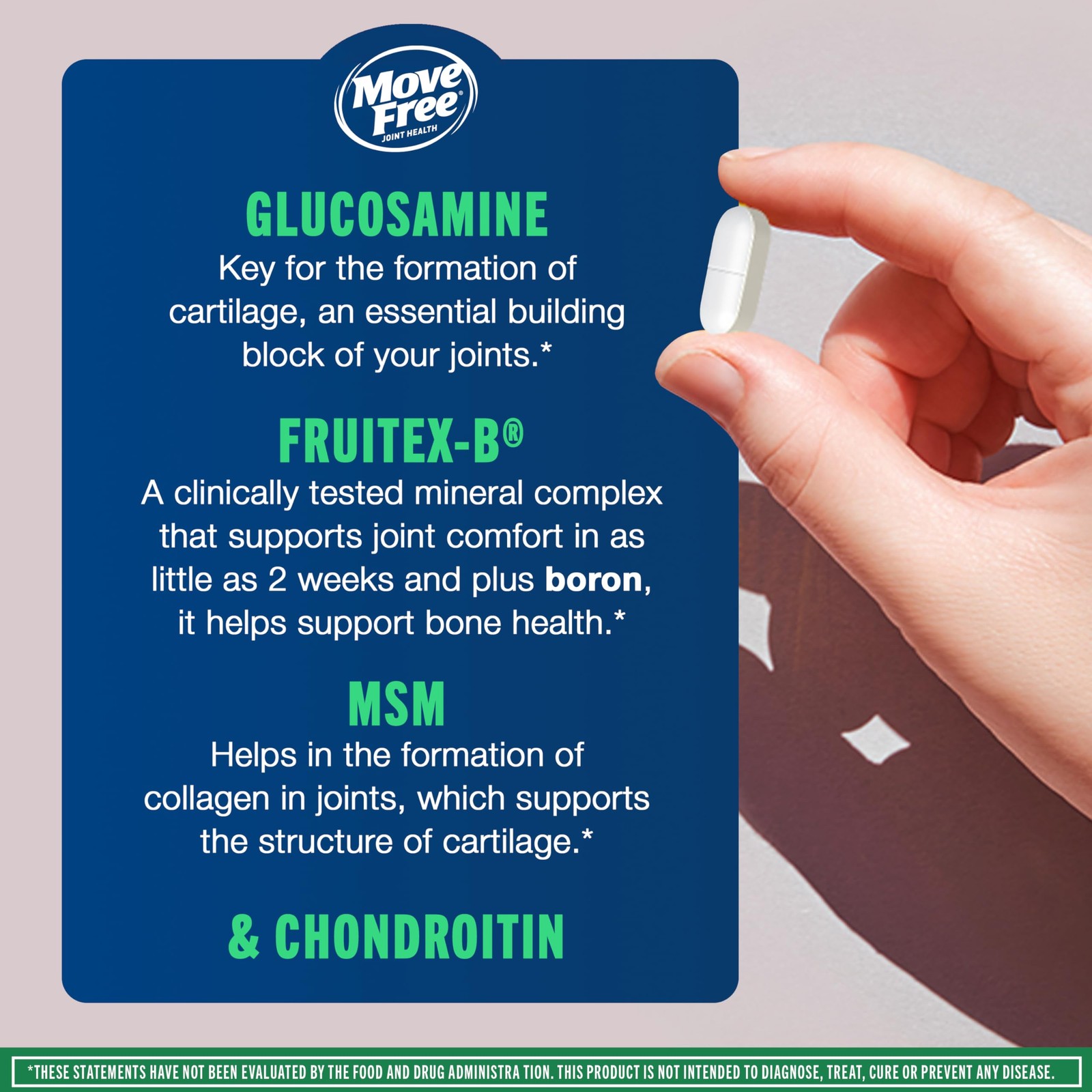 Move Free Move Advanced Glucosamine Chondroitin Msm Joint Support Supplement