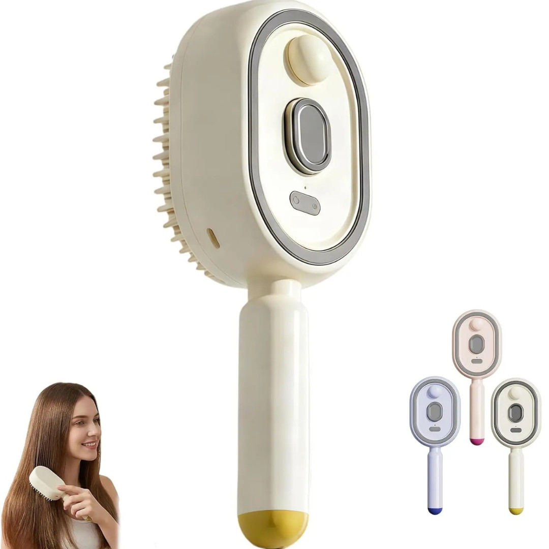 Electric Spray Air Cushion Massage Comb, Rechargeable Mist Hair Brush Easy-Clean